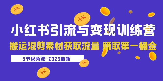 2023小红书引流与变现训练营：搬运混剪素材获取流量 赚取第一桶金（9节课）-微众资源