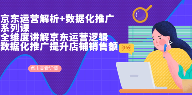 京东运营解析与数据化推广系列课，全维度讲解京东运营逻辑+数据化推广提…-微众资源