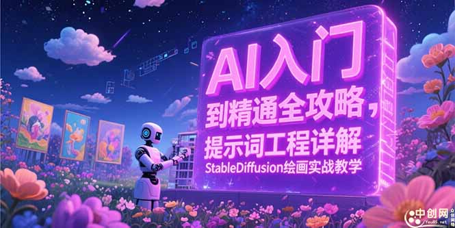 AI入门到精通全攻略，提示词工程详解，StableDiffusion绘画实战教学-微众资源