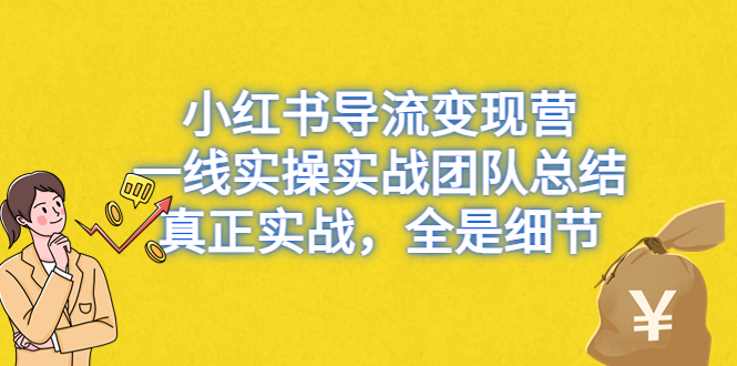 小红书导流变现营，一线实战团队总结，真正实战，全是细节，全平台适用-微众资源