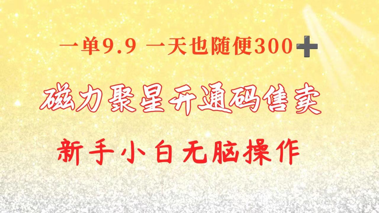 快手磁力聚星码信息差 售卖  一单卖9.9  一天也轻松300+ 新手小白无脑操作-微众资源