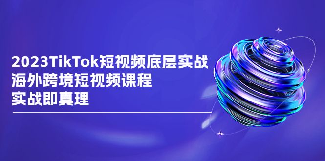 2023TikTok-短视频底层实战，海外跨境短视频课程，实战即真理-微众资源