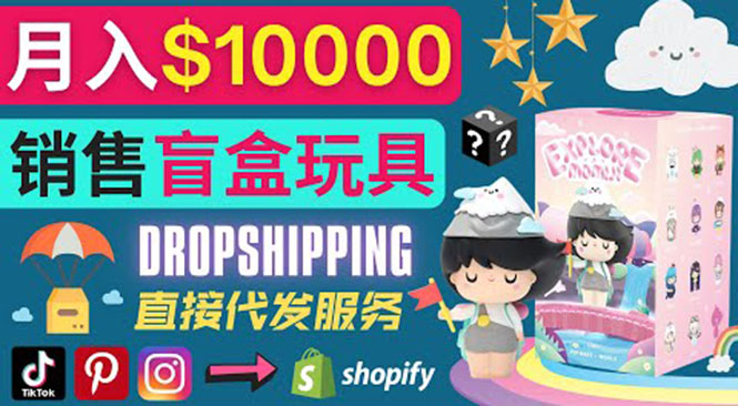 Dropshipping+ Shopify推广玩具盲盒赚钱：每单利润率30%, 月赚1万美元以上-微众资源