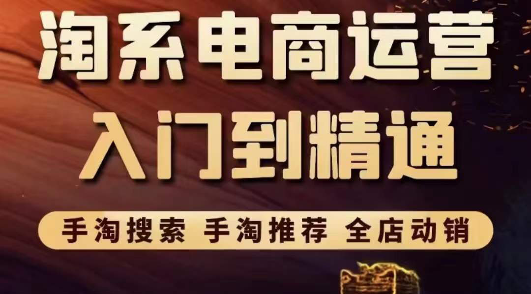 淘系电商入门到精通 手淘搜索，手淘推荐，全店动销-微众资源