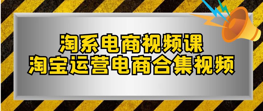 淘系-电商视频课，淘宝运营电商合集视频（33节课）-微众资源