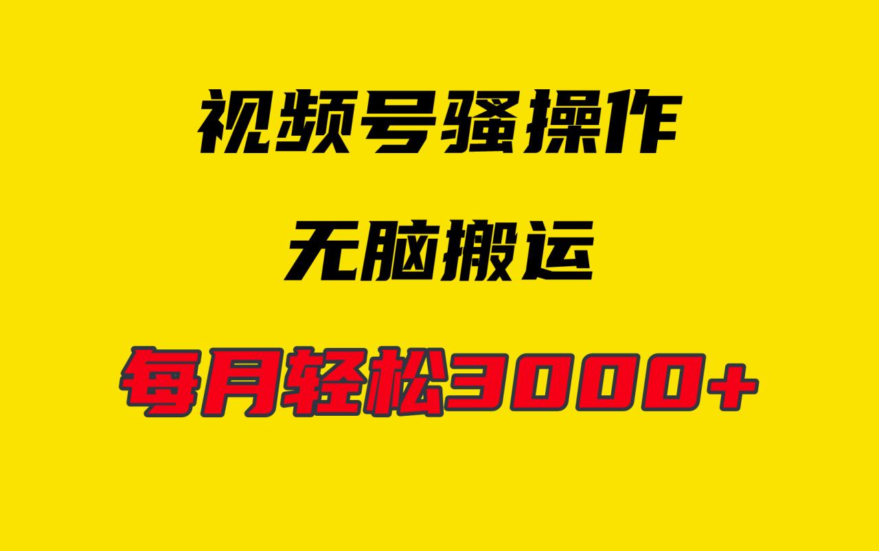 4月最新视频号无脑爆款玩法，挂机纯搬运，每天轻松3000+-微众资源