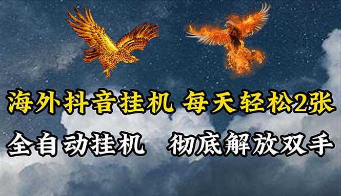 海外抖音挂机，全自动挂机，每天轻松两张-微众资源