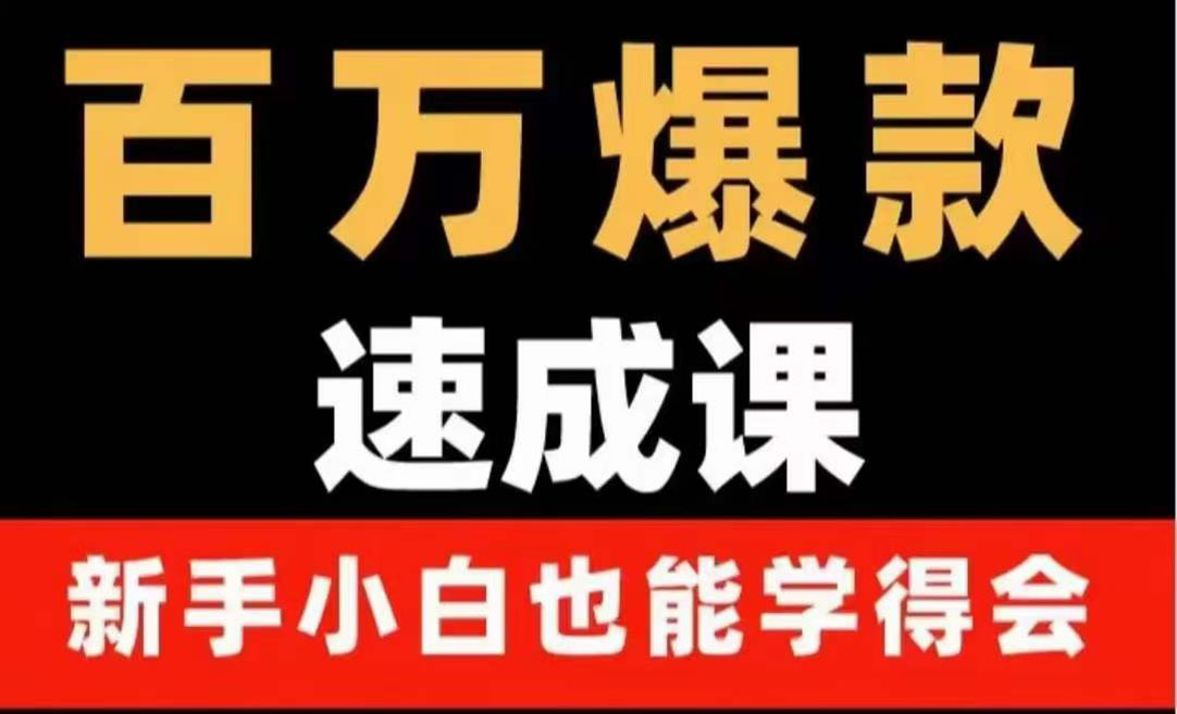 百万爆款速成课：用数据思维做爆款，小白也能从0-1打造百万播放视频-微众资源