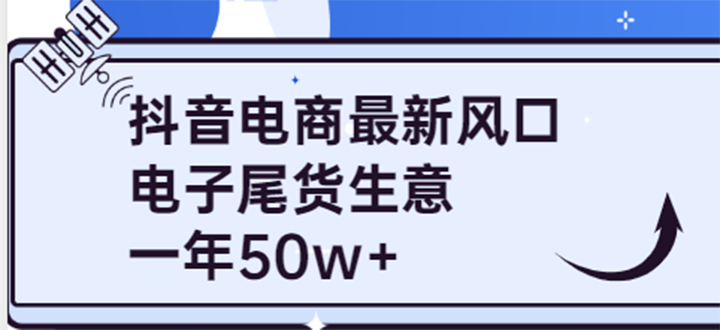 抖音电商最新风口，利用信息差做电子尾货生意，一年50w+（7节课+货源渠道)-微众资源