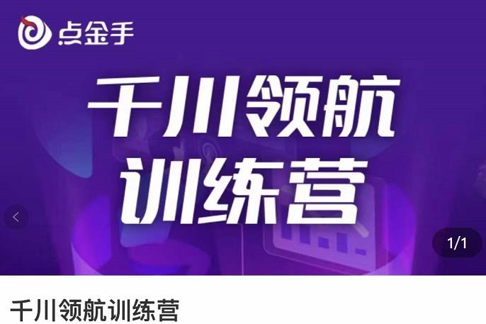点金手·千川领航训练营，干川逻辑与算法的剖析与讲解（原价999）-微众资源