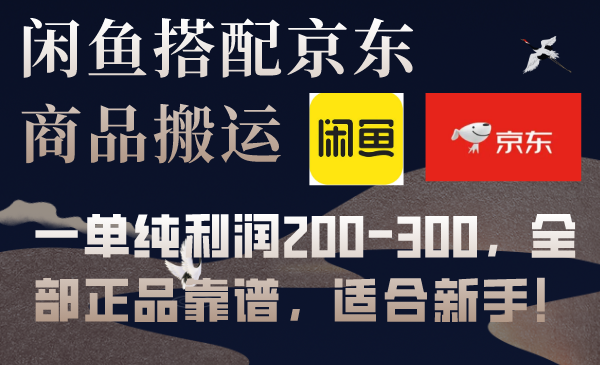 闲鱼搭配京东备份库搬运，一单纯利润200-300，全部正品靠谱，适合新手！-微众资源