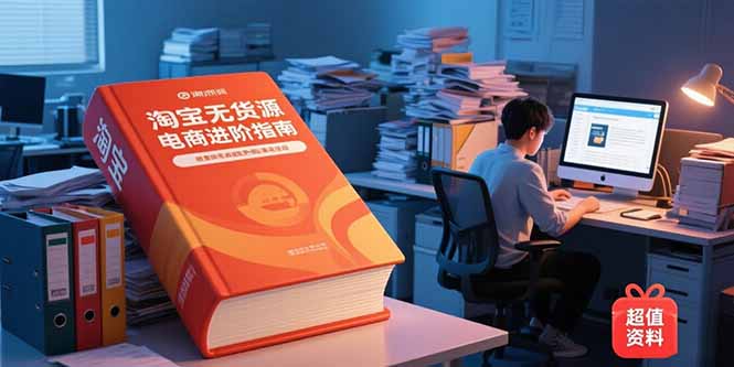 淘宝无货源电商进阶指南，包含新人课、进阶课，配套资料，蓝海选品等-微众资源