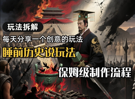 玩法拆解睡前历史说玩法，保姆级制作流程-微众资源