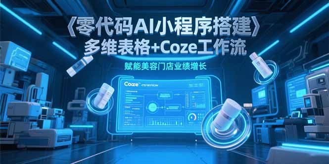 零代码AI小程序搭建，多维表格+Coze工作流，赋能美容门店业绩增长-微众资源