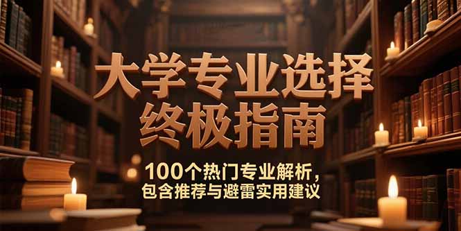 付费文：大学专业选择终极指南,100个热门专业解析,包含推荐与避雷实用建议-微众资源