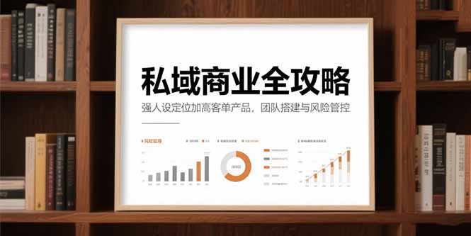 私域商业全攻略，强人设定位加高客单产品，团队搭建与风险管控-微众资源