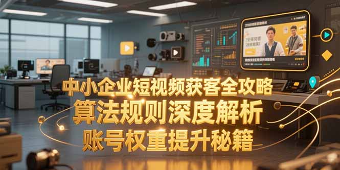 中小企业短视频获客全攻略，算法规则深度解析，账号权重提升秘籍-微众资源