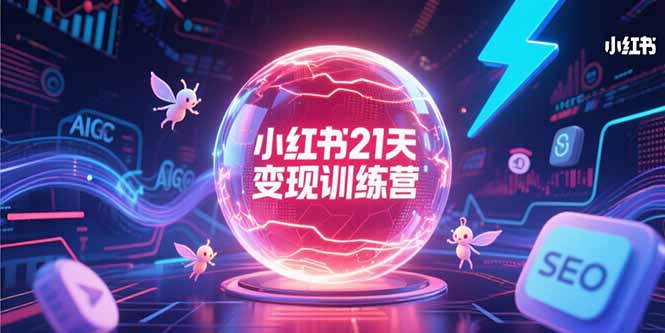小红书21天变现训练营，AIGC工具高效应用，SEO优化核心技巧-微众资源