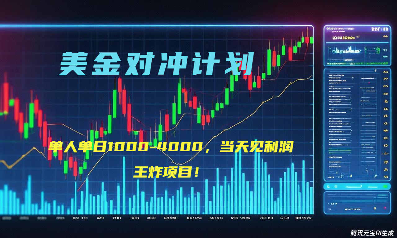 2025年最暴力项目“美金先登计划”最新最强对冲战法，每日实际收益1K-4K-微众资源