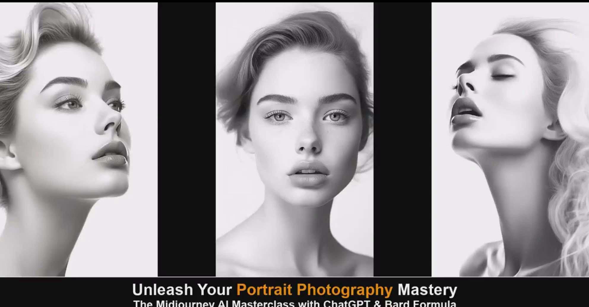图片[1]-(9312期)Midjourney v5 ChatGPT 和 Bard AI人工智能人像摄影大师班-15节-中英字幕-超级会员网