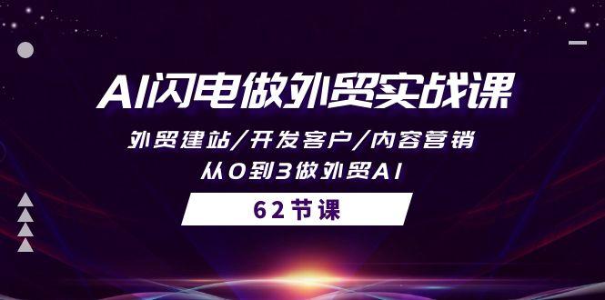 (10049期)AI闪电做外贸实战课，外贸建站/开发客户/内容营销/从0到3做外贸AI-62节-微众资源