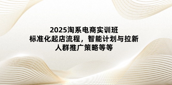 2025淘系电商实训班：标准化起店流程，智能计划与拉新，人群推广策略等等-微众资源