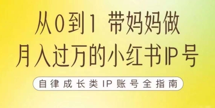 小红书训练营100天，带你做自媒体博主，每月多赚四位数，自律成长IP账号全程指南-微众资源