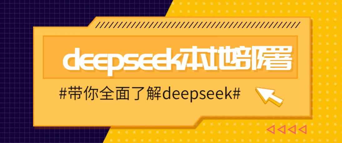 DeepSeek本地部署详细教程，轻松将deepseek部署到你的电脑上-微众资源