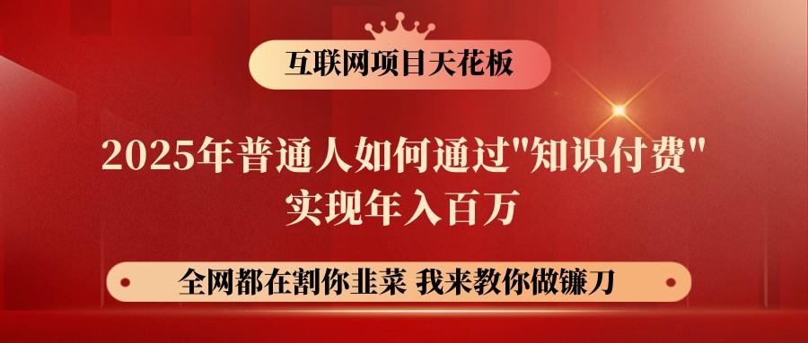 网创项目终点站-镰刀训练营超级IP合伙人，25年普通人如何通过“知识付费”年入百万-微众资源