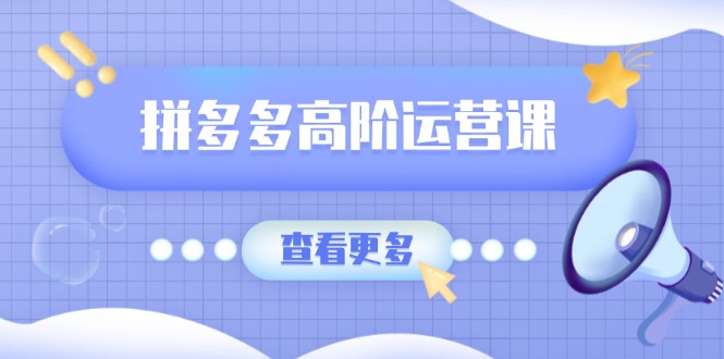 拼多多高阶运营课：极致群爆款玩法，轻付费无尽复制，打造单品爆款之路-微众资源