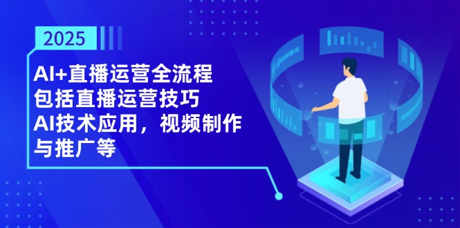 2025AI+直播运营全流程，包括直播运营技巧，AI技术应用，视频制作与推广等-微众资源