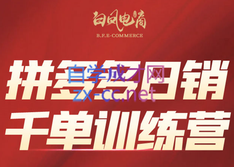 白凤电商学院·拼多多日销千单训练营(更新7月)-微众资源
