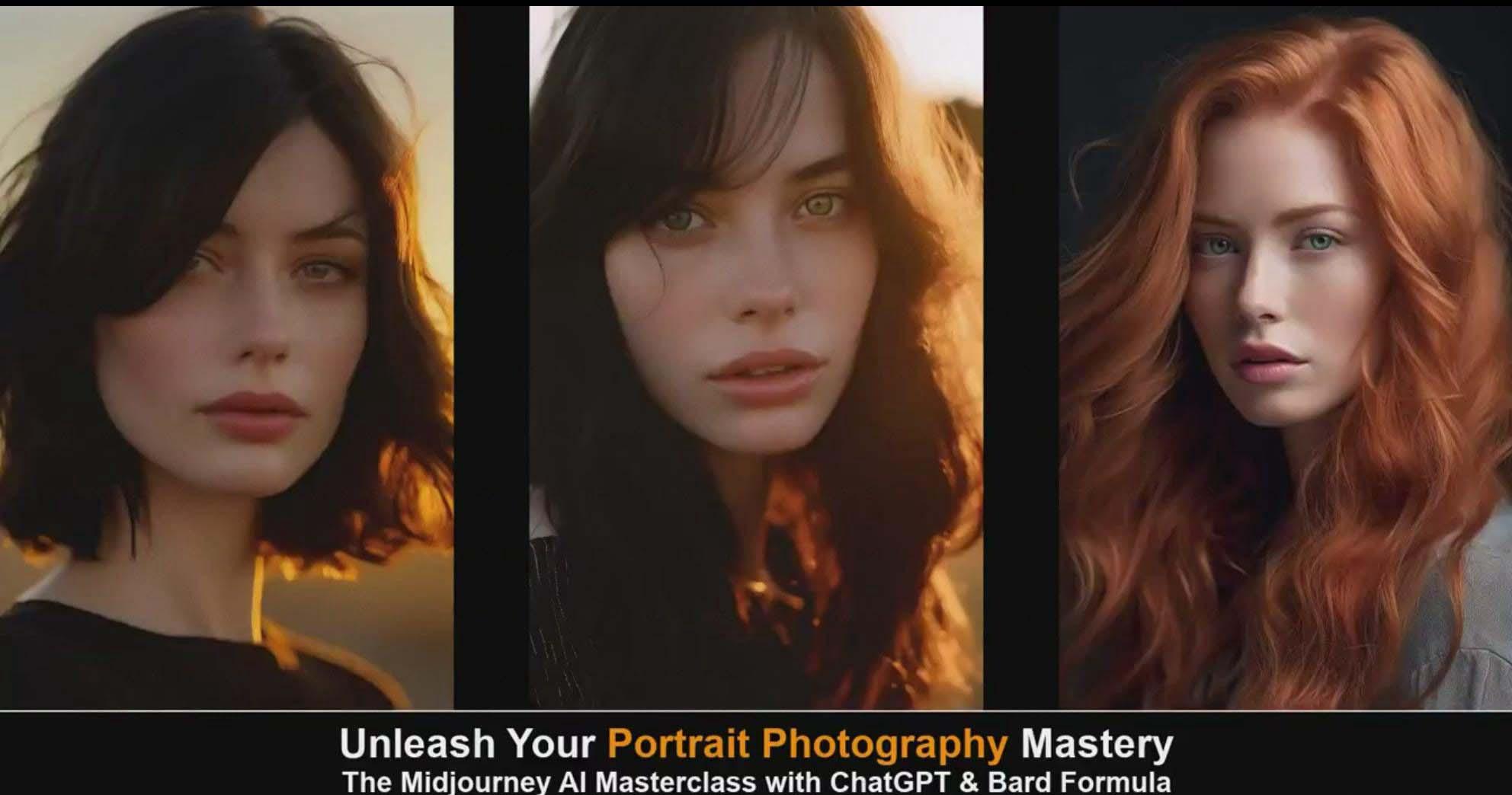 图片[3]-(9312期)Midjourney v5 ChatGPT 和 Bard AI人工智能人像摄影大师班-15节-中英字幕-超级会员网