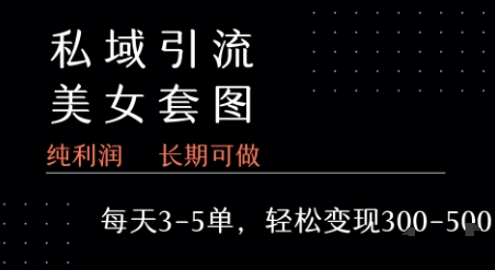 私域卖套图每天3-5单 每单利润99-2张+-微众资源