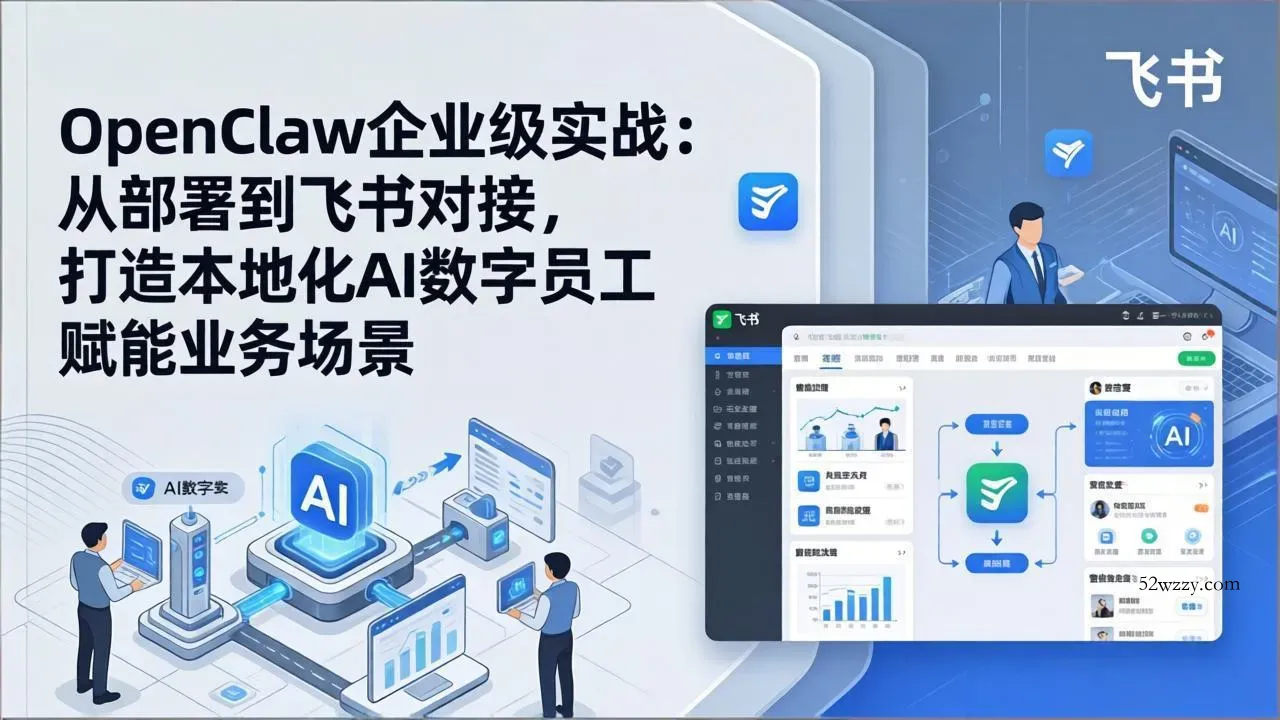 OpenClaw企业级实战：从部署到飞书对接，打造本地化AI数字员工赋能业务场景-微众资源