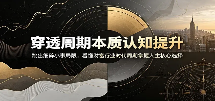 穿透周期本质认知提升：跳出细碎小事局限，看懂财富行业时代周期掌握人生核心选择-微众资源