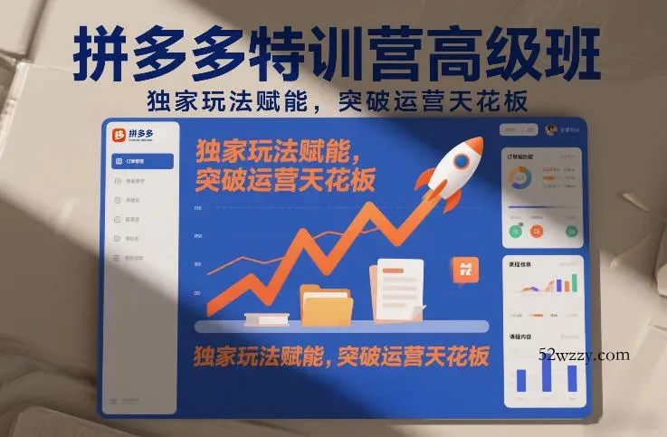 拼多多特训营高阶班，独家玩法赋能，突破运营天花板(更新26年3月19日)-微众资源