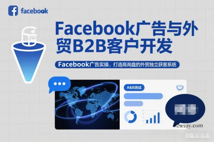 Facebook广告与外贸B2B客户开发，Facebook广告实操，打造高询盘的外贸独立获客系统-微众资源