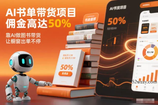 AI书单带货项目,佣金高达50%,靠AI做图书带货,让橱窗出单不停,轻松月入1W