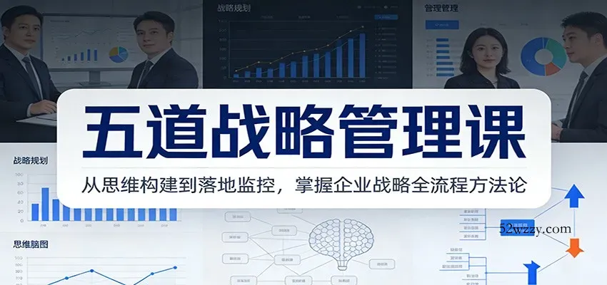 五道战略管理课：从思维构建到落地监控，掌握企业战略全流程方法论-微众资源