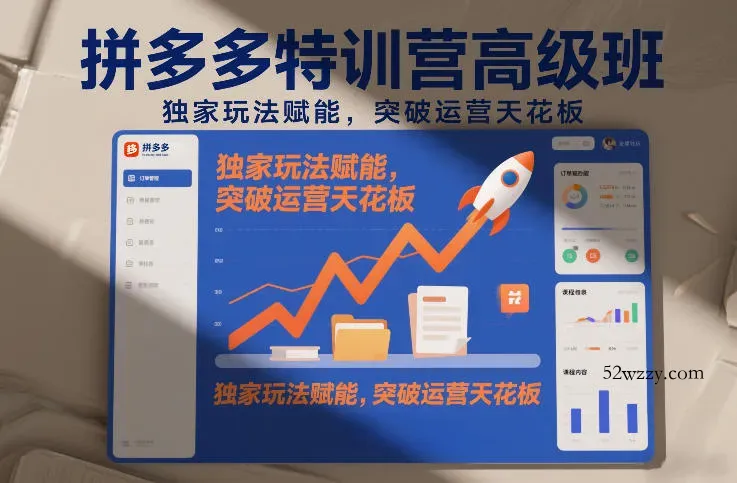 拼多多特训营高阶班，独家玩法赋能，突破运营天花板(更新26年3月)-微众资源