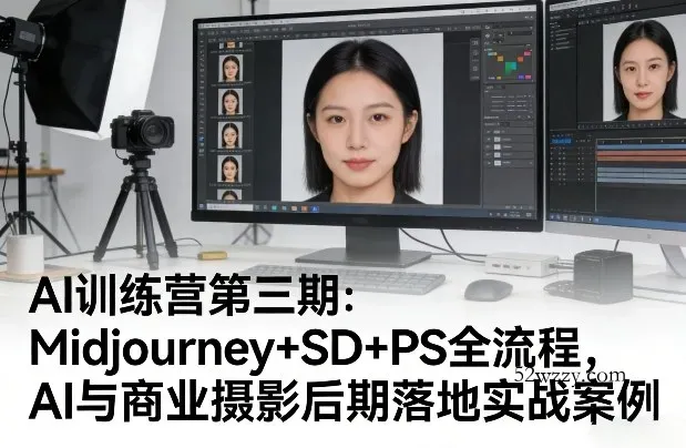 AI训练营第三期：Midjourney+SD+PS全流程，AI与商业摄影后期落地实战案例-微众资源