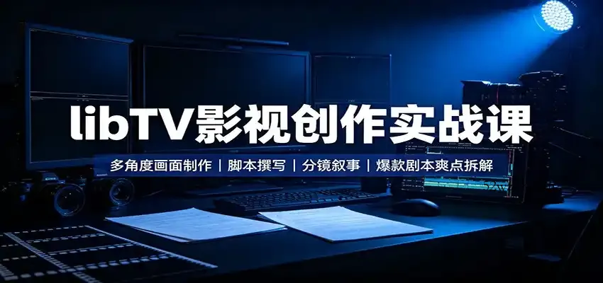 libTV影视创作实战课：多角度画面制作，脚本撰写，分镜叙事，爆款剧本爽点拆解-微众资源