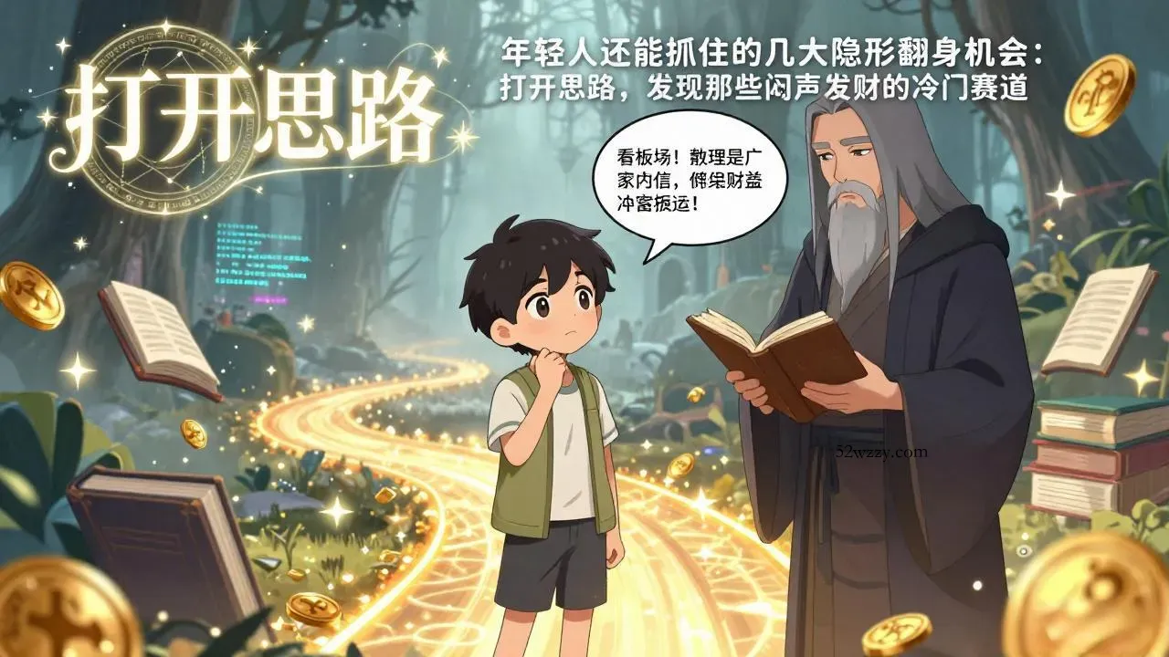 付费文1+2：年轻人还能抓住的几大隐形翻身机会：打开思路，发现那些闷声发财的冷门赛道-微众资源