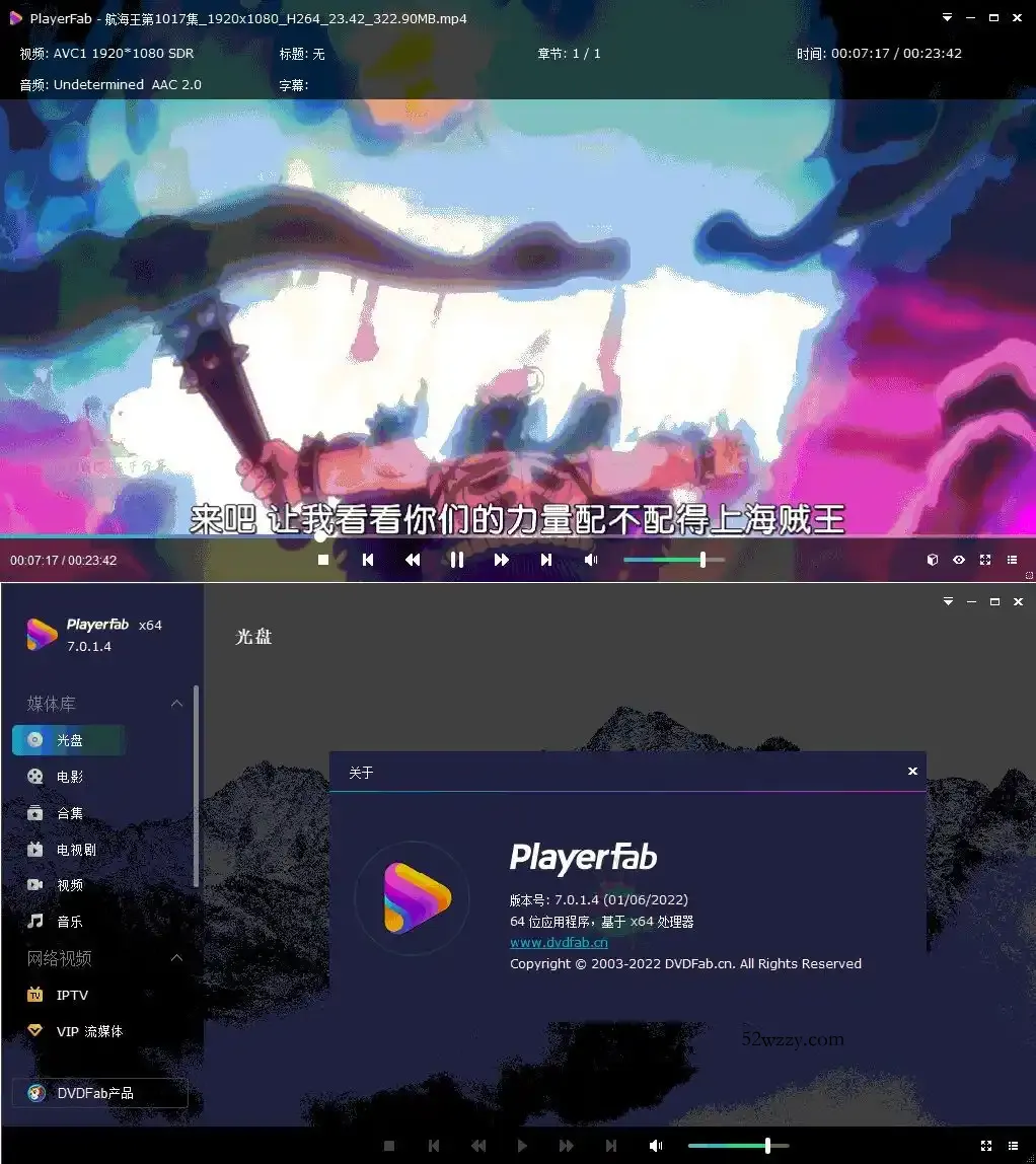 DVDFab Player 7.0.5.8中文版-微众资源