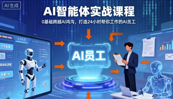 Ai智能体实战课程，0基础跨越Ai鸿沟，打造24小时帮你工作的Ai员工，打破常规，以实战定义Ai-微众资源