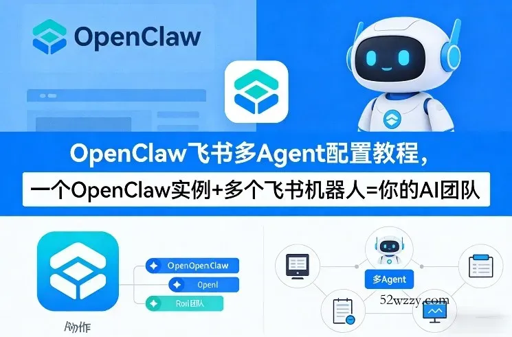OpenClaw飞书多Agent配置教程(破局星球版)，一个OpenClaw实例+多个飞书机器人=你的AI团队-微众资源