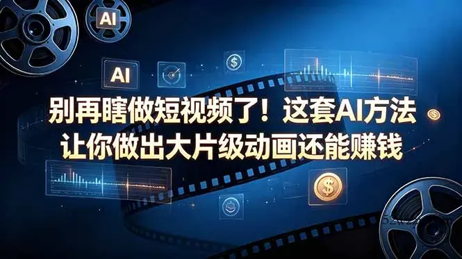 别再瞎做短视频了！这套 AI 方法让你做出大片级动画还能赚钱【原创双语字幕】-微众资源