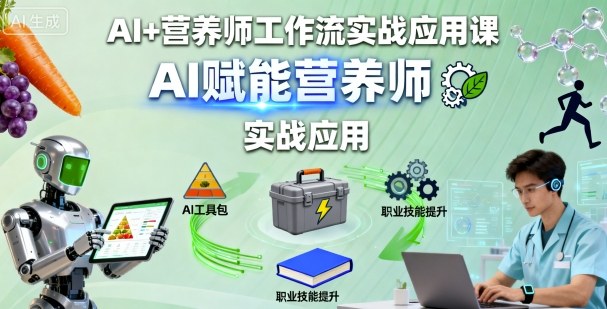 AI+营养师工作流实战应用课，AI赋能营养师-微众资源