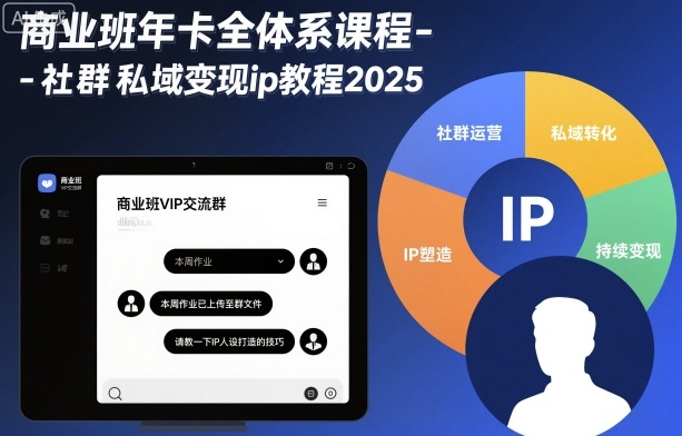 商业班年卡全体系课程-社群私域变现ip教程2025-微众资源